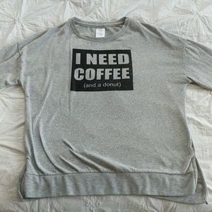 I Need Coffee (and a Donut) Soft Pajama Sweatshirt